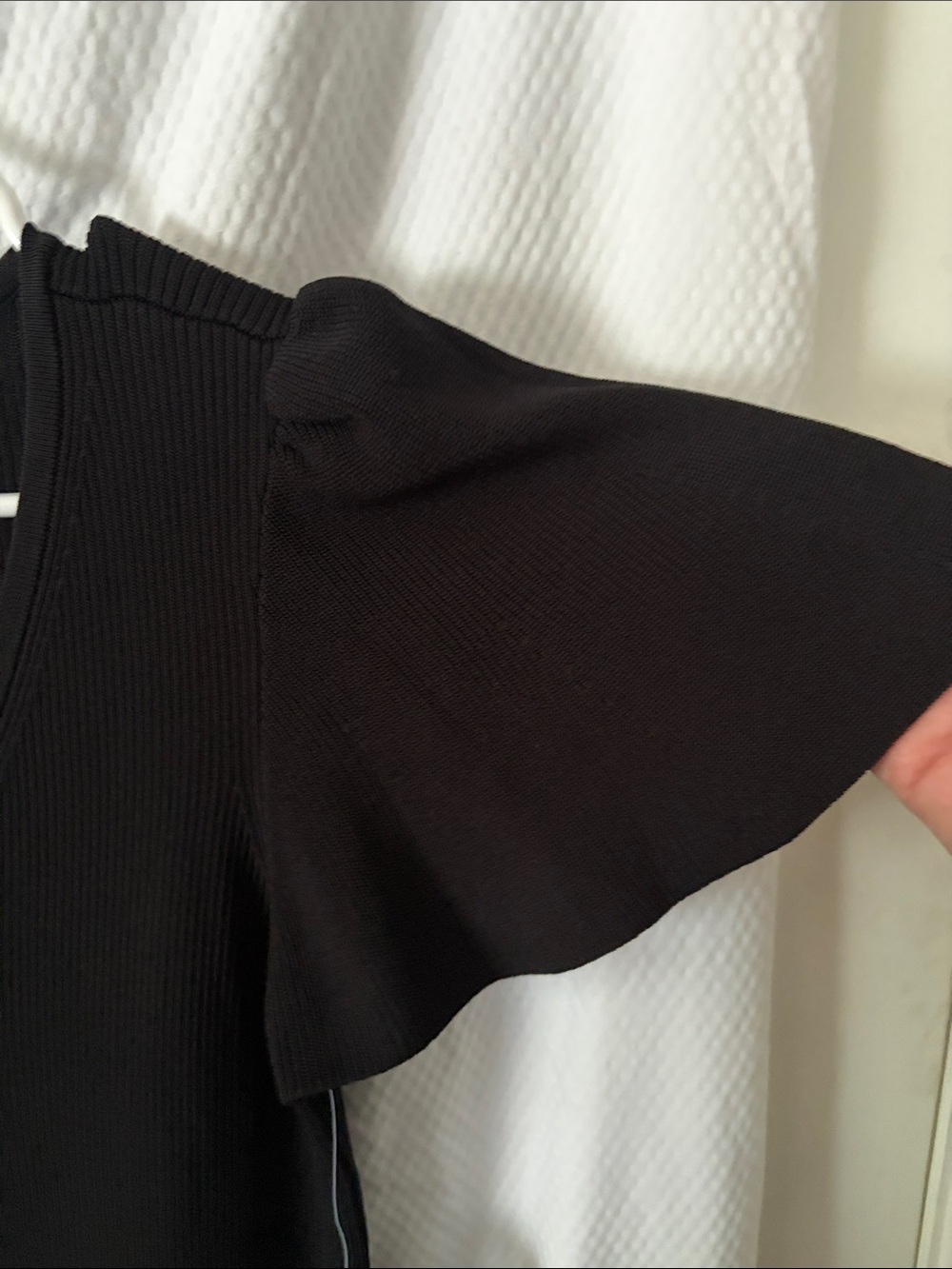 NWT Eliza J High Quality Knit Style Black Midi Dress In Size Medium - Picture 5 of 9